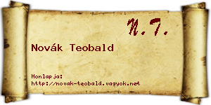 Novák Teobald névjegykártya